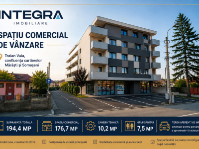 Vand Spatiu Comercial cu 10 Locuri de Parcare | Strada Principala | Cluj-Napoca