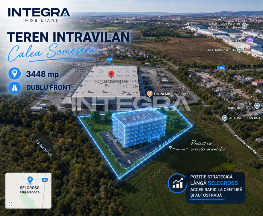 Vand Teren Intravilan | Calea Someseni | Langa SelGros | Cluj-Napoca