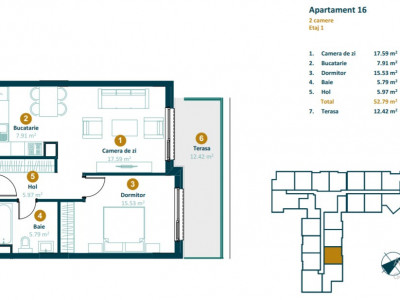 Apartament cu 2 Camere si Balcon de 12 mp, zona Intre Lacuri!